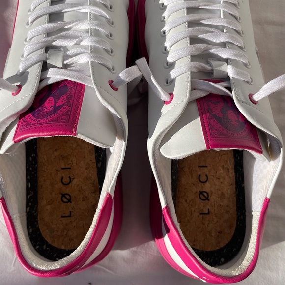 Nicki Minaj x LØCI Pink & White Platform Sneakers | Vegan | Limited Edition - Picture 7 of 10